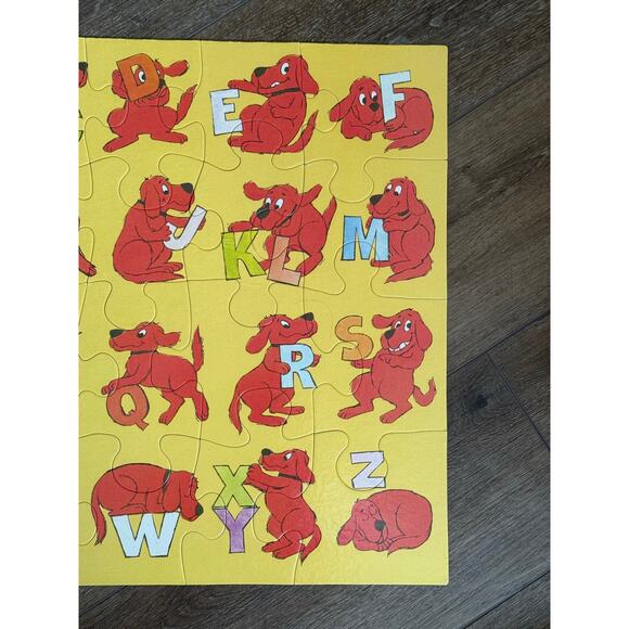 Clifford The Big Red Dog Giant Floor Puzzles 2 ABC's Favorite Toys 1992 Vintage - Picture 8 of 12
